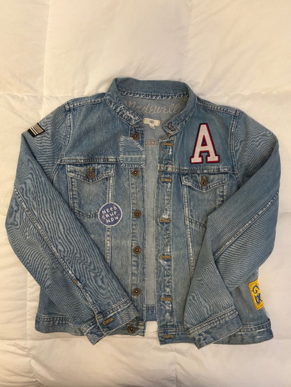 Madewell Denim Jacket With Patches Large